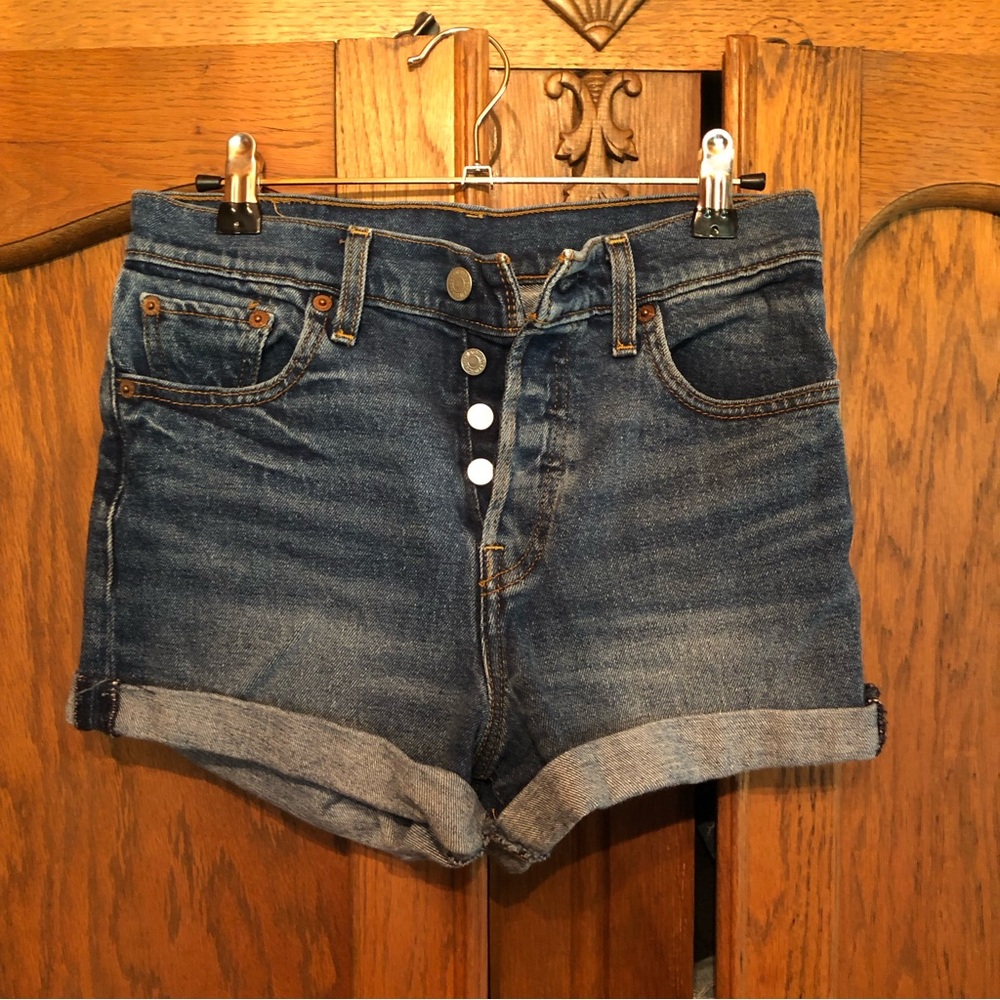 Levi’s high rise jean shorts